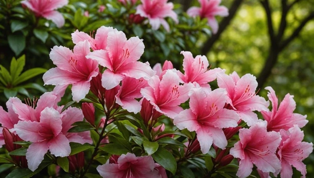 evergreen azaleas